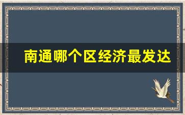 南通哪个区经济最发达_南通会有大发展吗