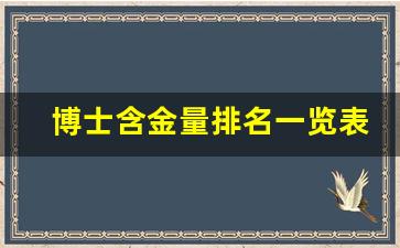 博士含金量排名一览表_读博士一年需要多少学费