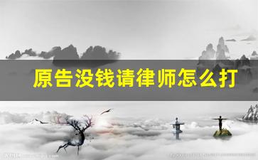 原告没钱请律师怎么打官司_请了律师打官司后原告不付款