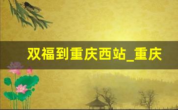 双福到重庆西站_重庆西站到江津双福轻轨路线