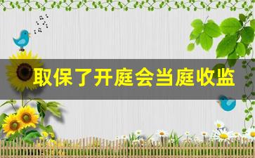 取保了开庭会当庭收监吗_取保期间收监由谁通知