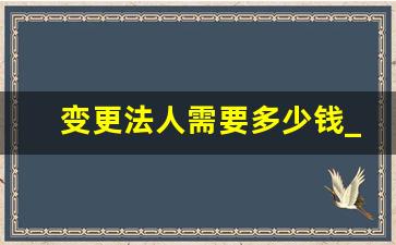 变更法人需要多少钱_法人变更需要提供的资料