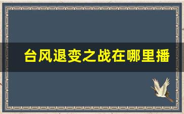 台风退变之战在哪里播出