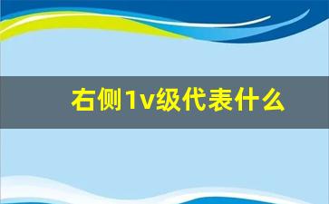 右侧1v级代表什么