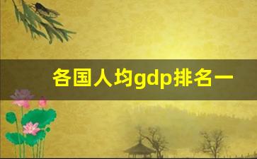 各国人均gdp排名一览表_香港人均gdp世界排名