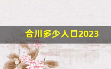 合川多少人口2023