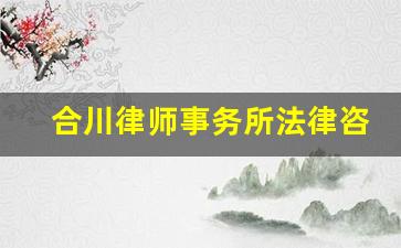 合川律师事务所法律咨询_合川法律咨询免费