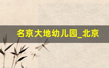 名京大地幼儿园_北京大地幼儿园是公立还是私立