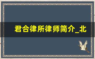 君合律所律师简介_北京君合律所最新信息