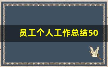 员工个人工作总结50字