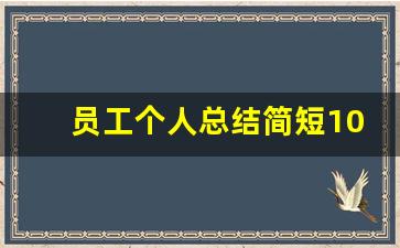 员工个人总结简短100字左右_简短的自我总结怎么写