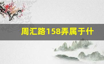 周汇路158弄属于什么区