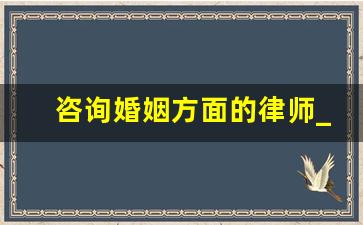 咨询婚姻方面的律师_男方提出离婚怎么处理