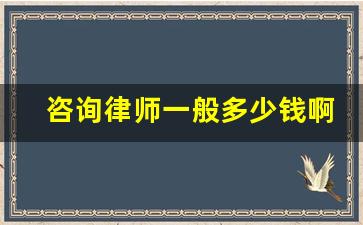 咨询律师一般多少钱啊_律师费用计算方式