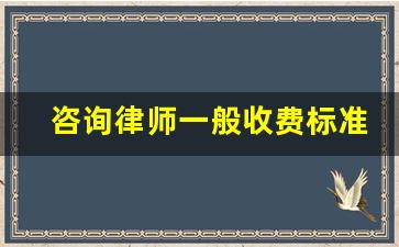 咨询律师一般收费标准_律师所咨询律师要钱吗