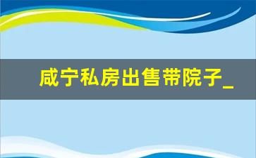 咸宁私房出售带院子_自建房整栋出售