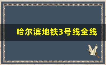 哈尔滨地铁3号线全线站点及沿途换乘站一览表