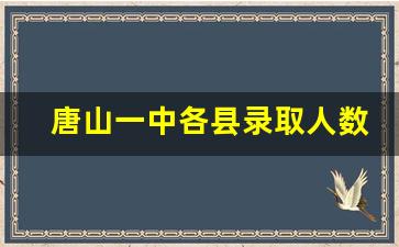 唐山一中各县录取人数_唐山一中分配到各校名额