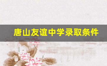 唐山友谊中学录取条件_唐山友谊中学学位政策最新