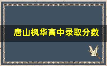 唐山枫华高中录取分数线_唐山一中枫华高中的评价