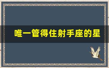 唯一管得住射手座的星座