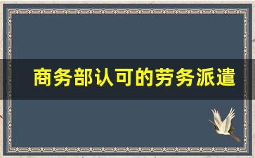 商务部认可的劳务派遣公司_涉外劳务派遣公司