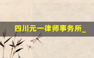 四川元一律师事务所_四川元绪律师事务所官网