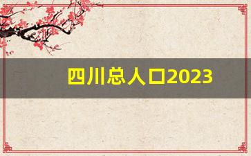 四川总人口2023