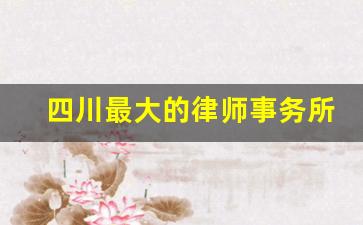 四川最大的律师事务所是哪家_四川省本土最大的律所