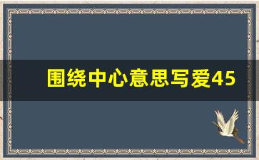 围绕中心意思写爱450字