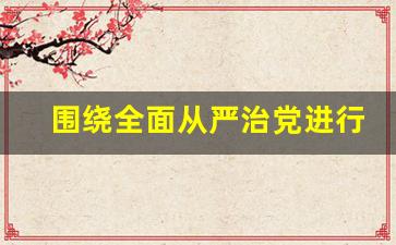 围绕全面从严治党进行研讨_坚持和加强党的全面领导的心得体会