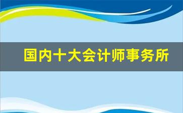 国内十大会计师事务所_全国事务所排名