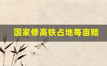 国家修高铁占地每亩赔偿多少钱_国家修高速公路占用农田如何补偿