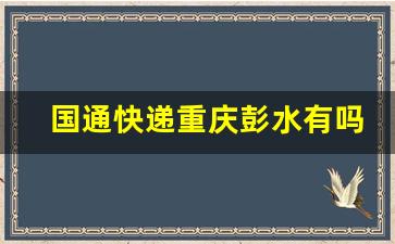 国通快递重庆彭水有吗_国通速递