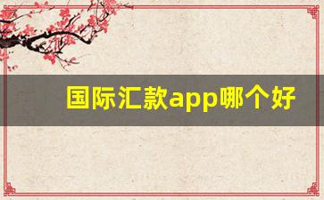 国际汇款app哪个好_中国最安全的外汇平台