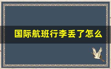 国际航班行李丢了怎么办