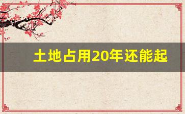 土地占用20年还能起诉吗_谁种20年的土地就归谁