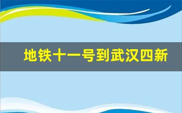 地铁十一号到武汉四新吗_武汉6号线