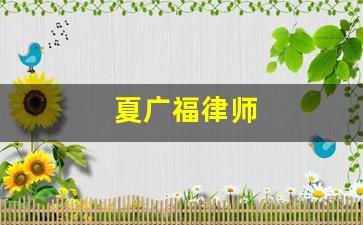 夏广福律师