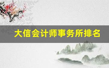 大信会计师事务所排名_甘肃会计师事务所排名