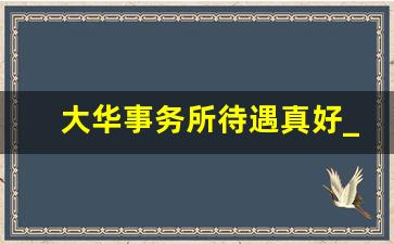 大华事务所待遇真好_事务所一般建议干几年