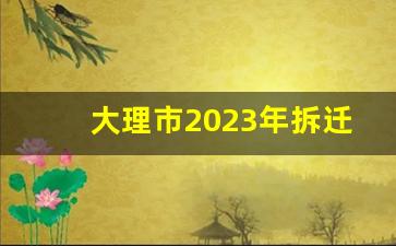 大理市2023年拆迁的规划