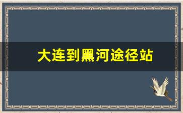 大连到黑河途径站