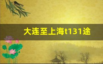 大连至上海t131途经站点_T131列车运行图调整