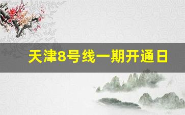 天津8号线一期开通日期_天津几号线可以换成6号线了