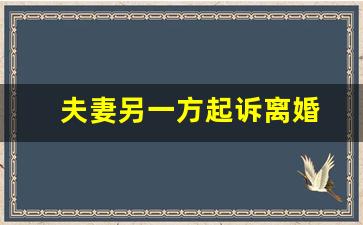 夫妻另一方起诉离婚