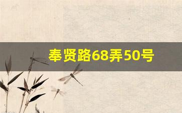 奉贤路68弄50号