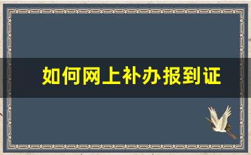 如何网上补办报到证