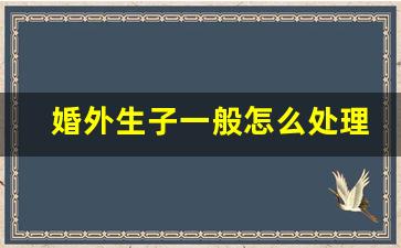 婚外生子一般怎么处理