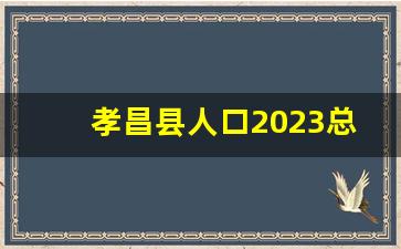 孝昌县人口2023总人数口_湖北105县人口排名